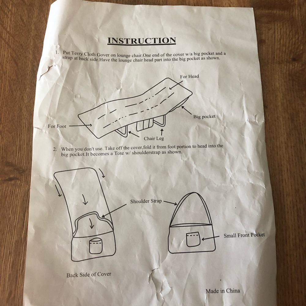 Beach towel tote